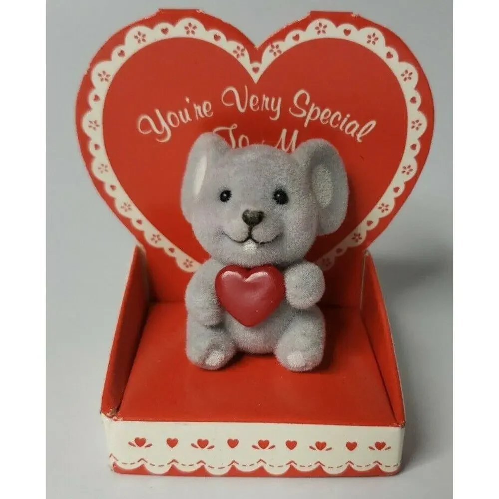 Vtg Russ‎ Berrie Valentines Mouse Coffee Mug Red Heart You're Very Special NOS